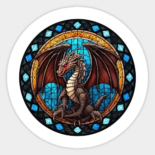 Stained Glass Dragon #4 Sticker